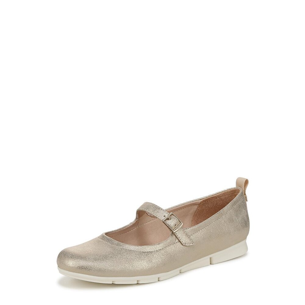 Sport Mary Jane Flats Slip-On Faux Leather Comfort Insoles Size